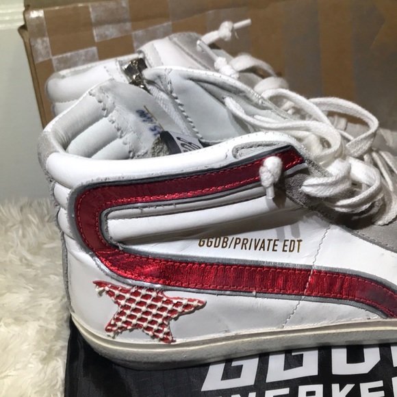 GOLDEN GOOSE “SLIDE” SUEDE & LEATHER SNEAKERS - Picture 2 of 8